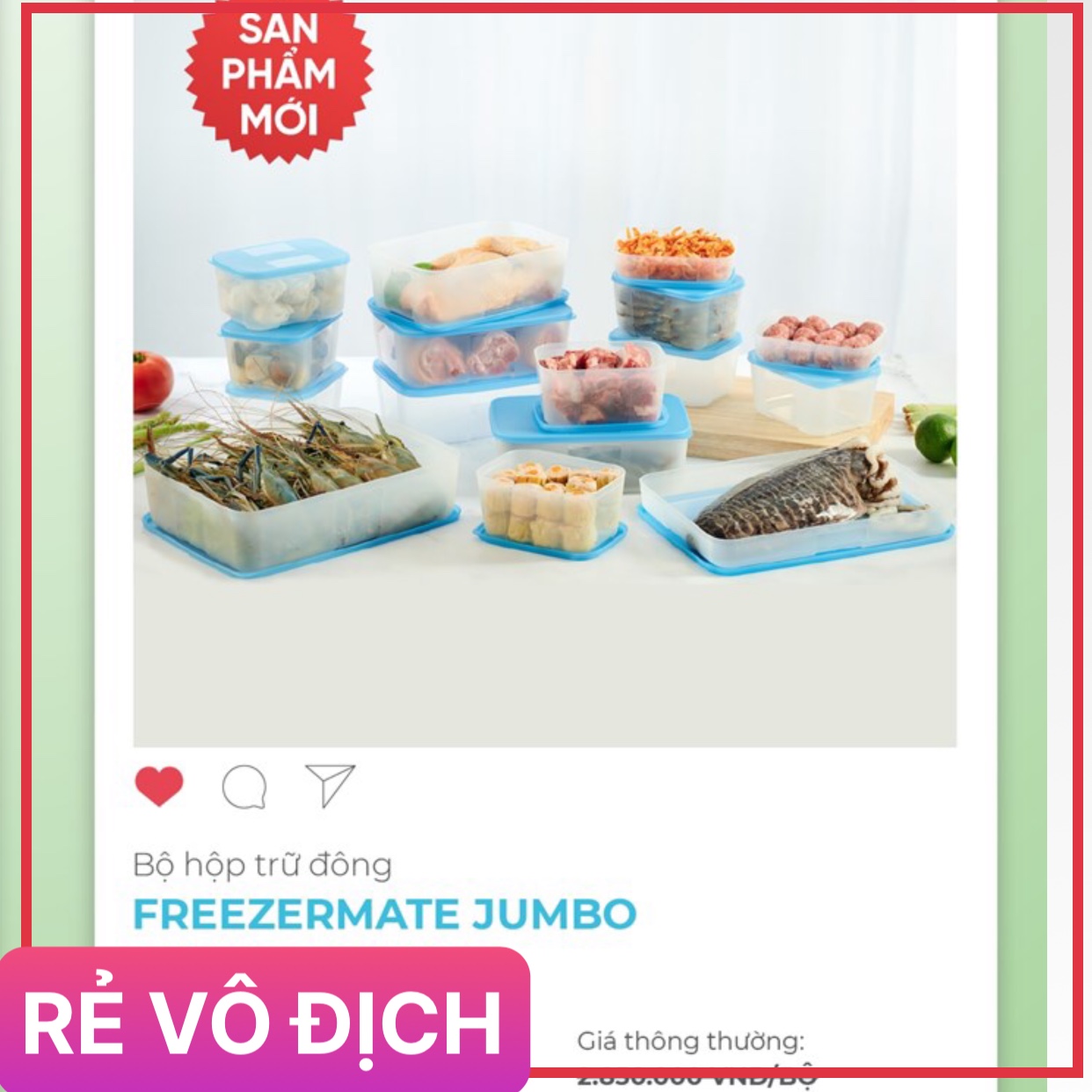 TUPPERWARE OFFICIAL STORE - Bộ trữ đông FREEZERMATE JUMBO SET 16 HỘP (có thể trữ mát) Lazada CHÍNH HÃNG 100%