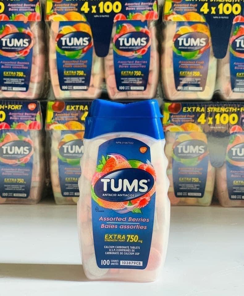 Kẹo ngậm đau bao tử Tums 100 viên