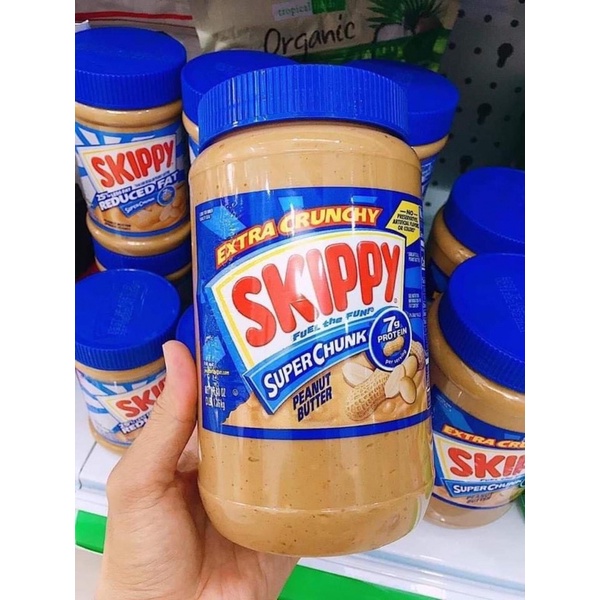 -Bơ đậu phộng có hạt Skippy 1,36kg của Mỹ