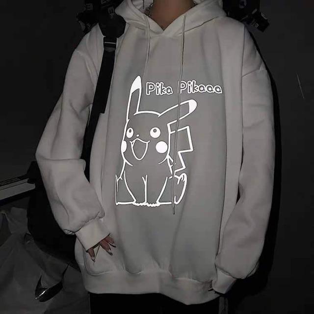 Áo Hoodie Nam Nữ Phản Quang Pikachu D157