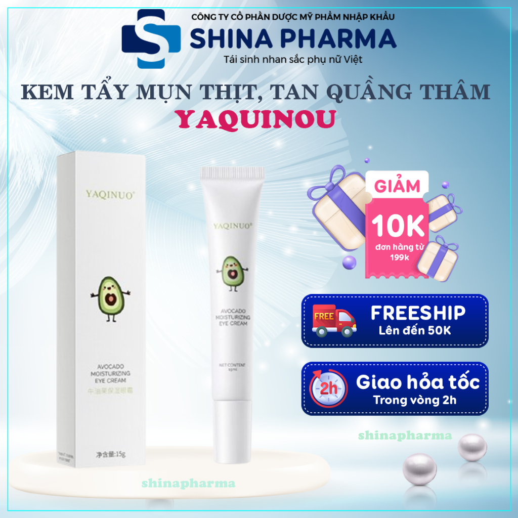 Kem Bơ Mụn Thịt Yaqinuo - Kem Mụn Thịt Tẩy Mụn Thịt Quanh Mắt, Kem Dưỡng Ẩm Mắt, Giảm Quầng Thâm Mắt