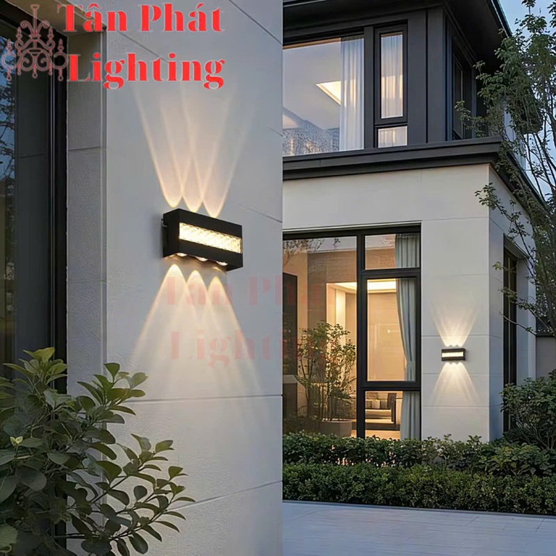 Đèn Led 4-6-8 Tia treo tường ngoài trời trang trí trong nhà 10W VNT1809 220V Tân Phát
