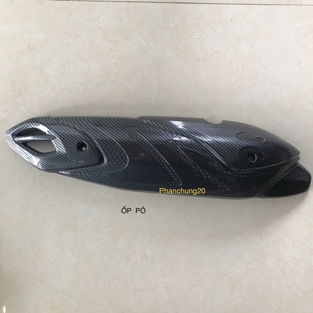 Ốp che pô dùng cho đời xe nvx 2021 2022 2023 cacbon