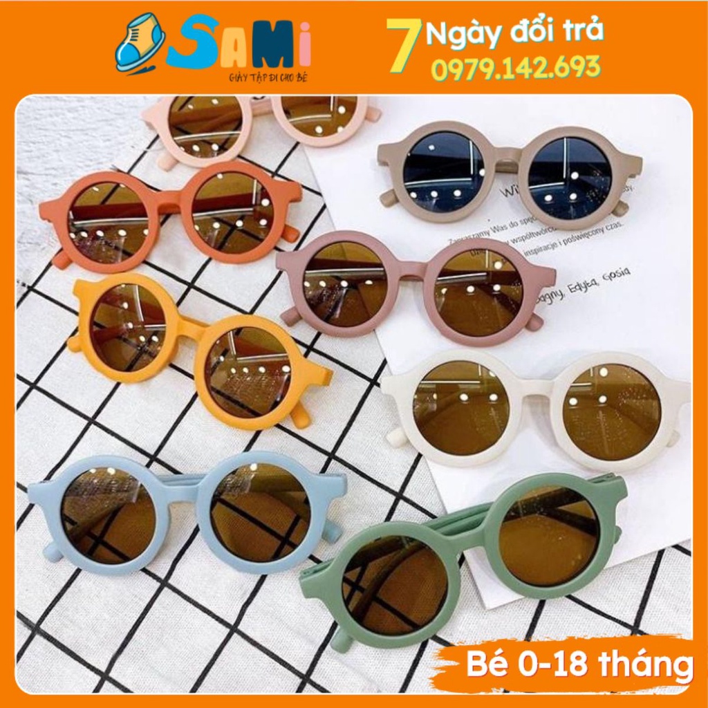 Kính cho bé - Kính mắt râm Gọng tròn Hadoti chống tia UV cho bé trai bé gái từ 1-6 tuổi mới nhất K007