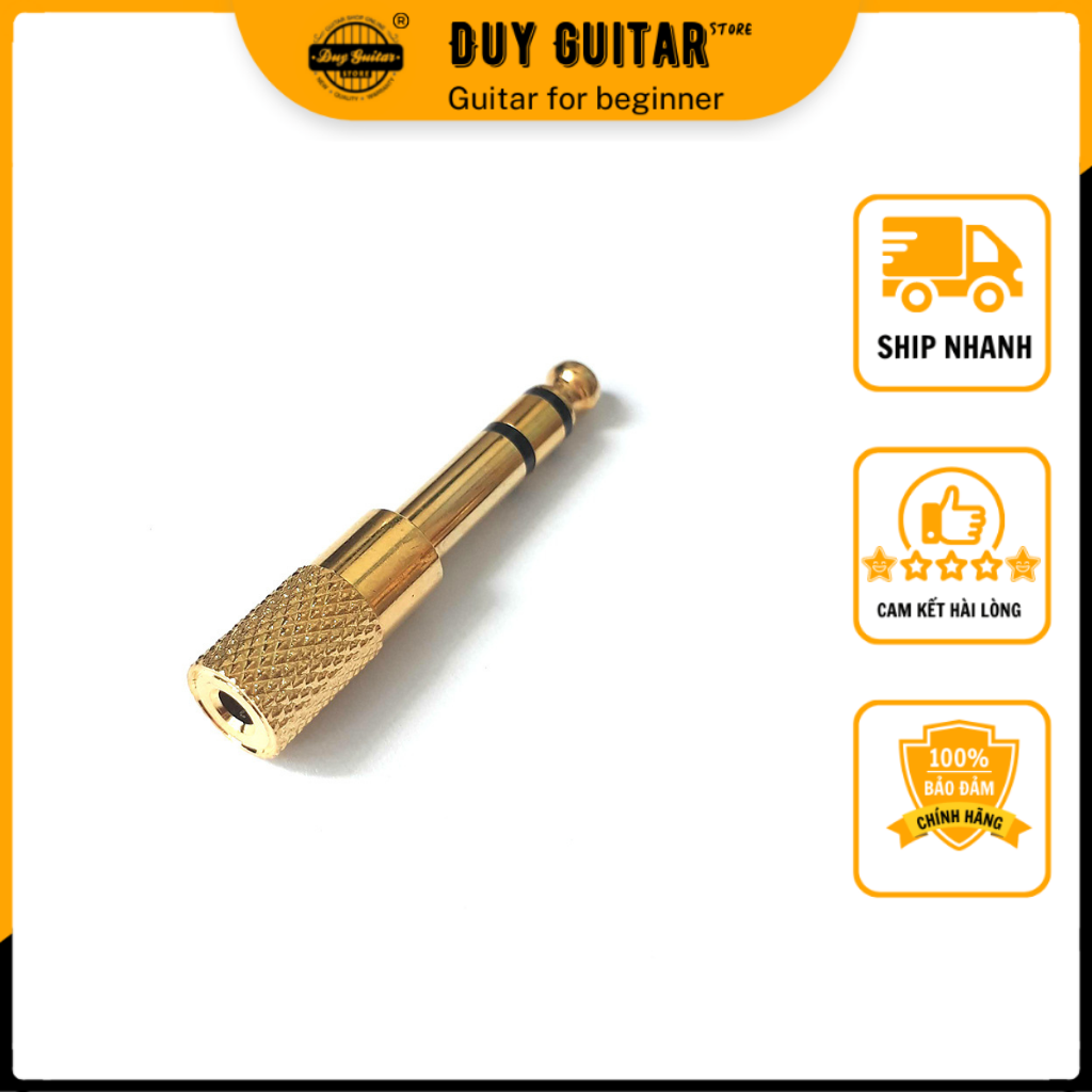 1 Cái Jack âm thanh Giắt chuyển audio từ 6.5mm ra 3.5mm - Đầu đực 6.5mm - Đầu cái 3.5mm Duy Guitar Store phụ kiện guitar Sale rẻ dưới 49k