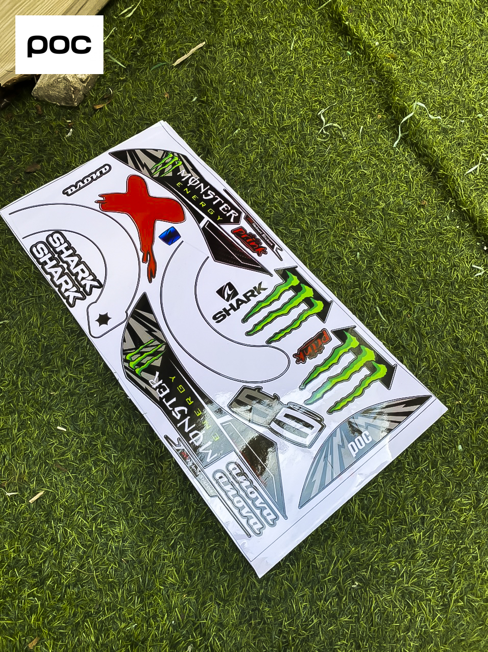 Tem decal shark v2 dán mũ bảo hiểm fullface
