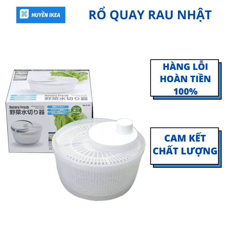 [HCM]Rổ quay rau Nhật bản giúp rau sống ráo nước