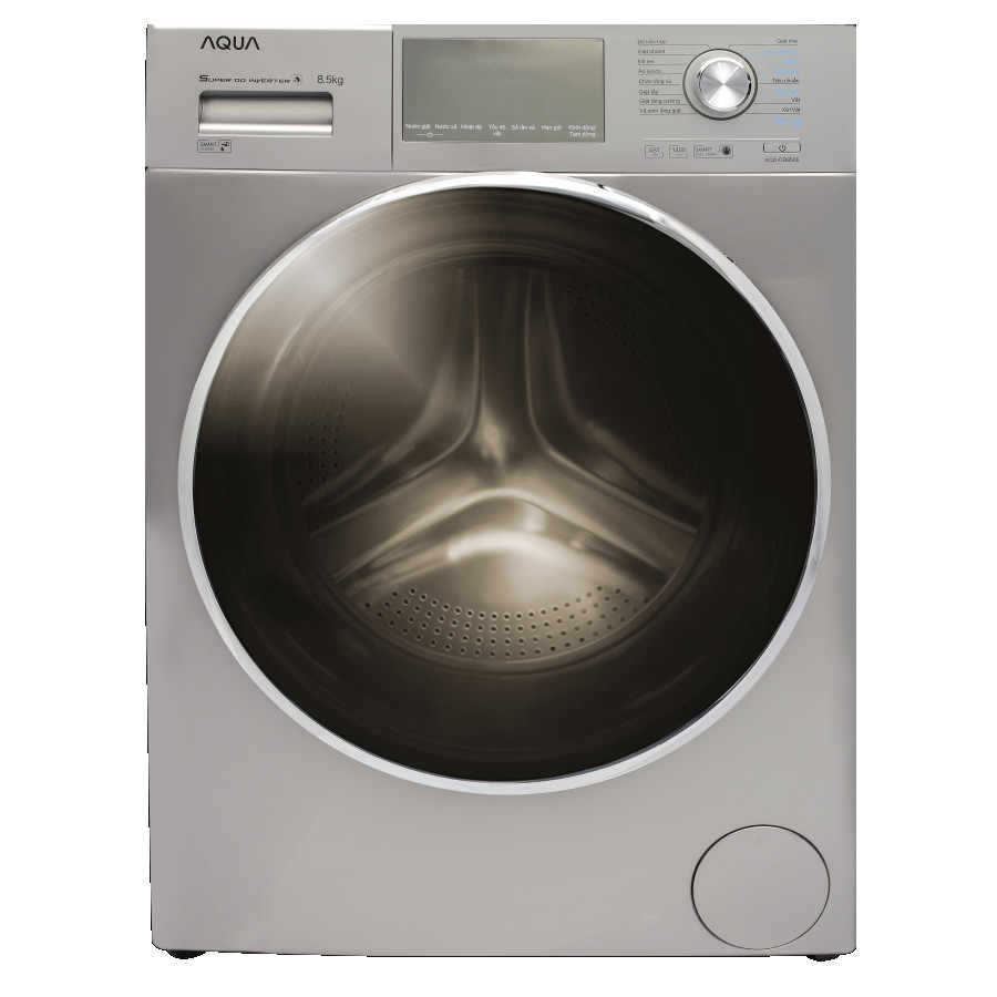 Máy giặt aqua cửa ngang 8.5 kg màu xám bạc aqd-dd850e.s
