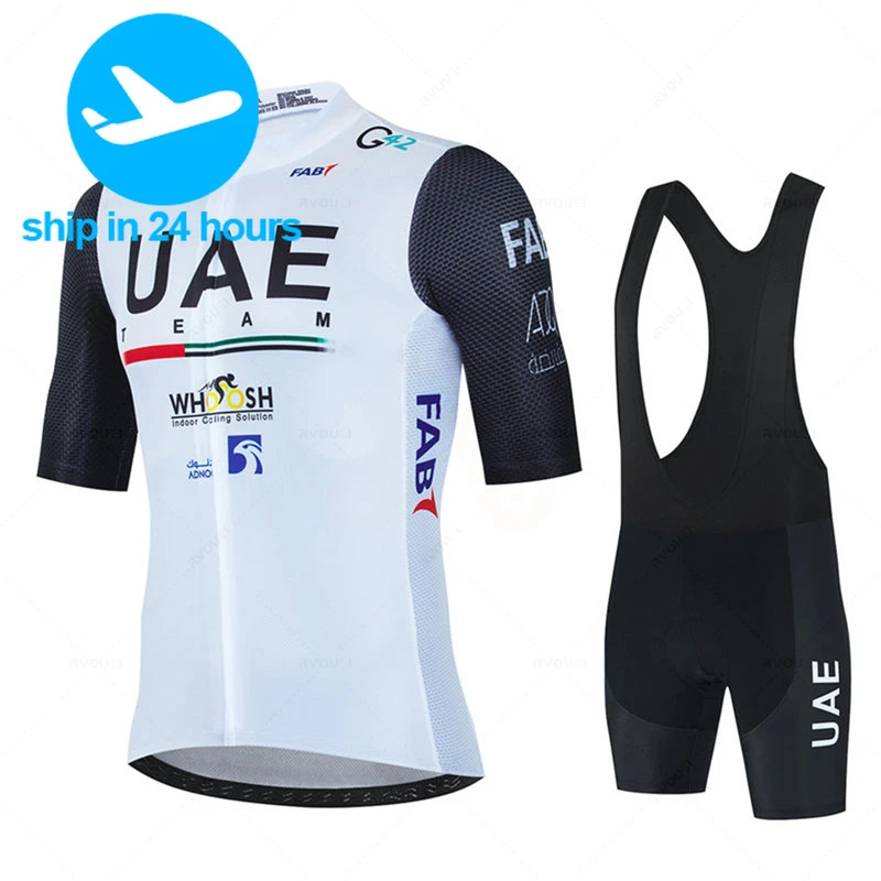 2024 UAE Đi Xe Đạp Jersey Set MTB Đồng Phục Xe Đạp Quần Áo Mùa Hè Thoáng Khí Xe Đạp Áo Sơ Mi Ropa Ciclismo BIB Quần Maillot Ciclismo