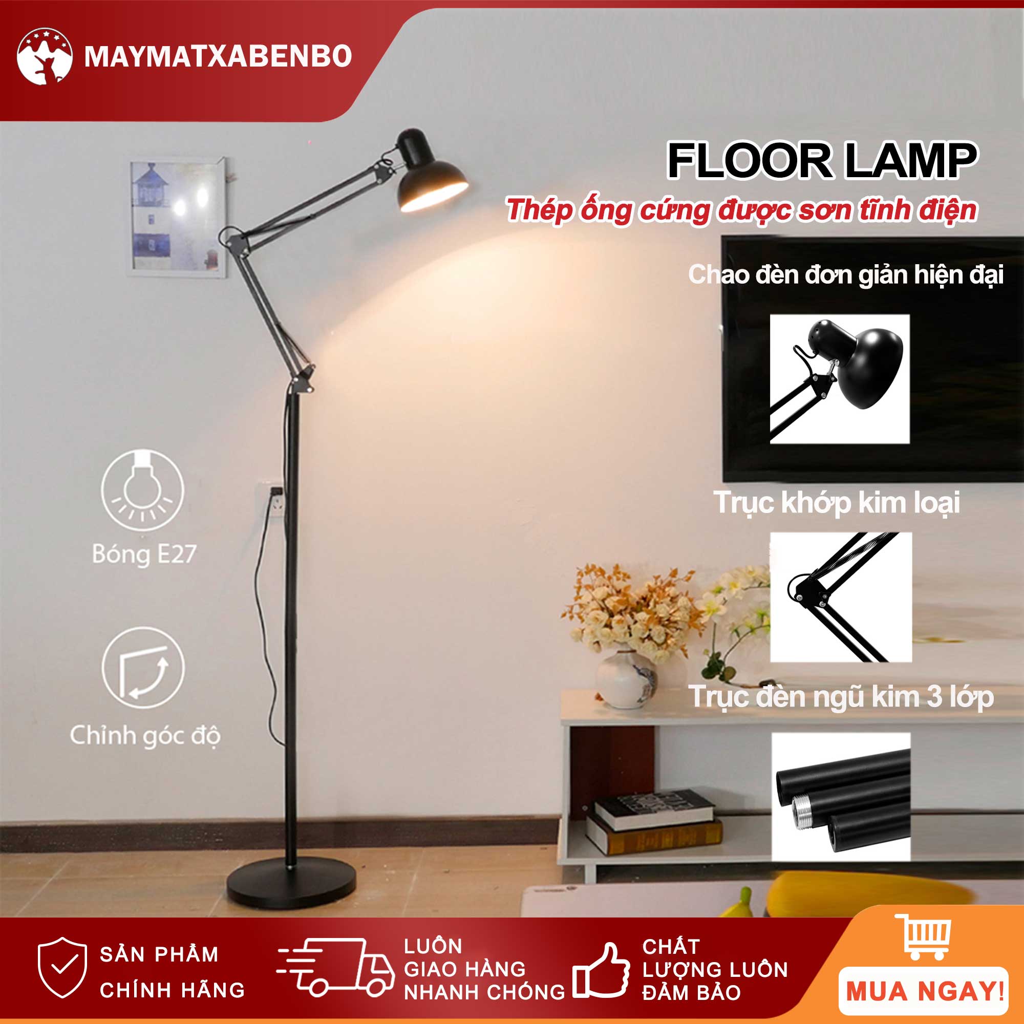 Floor lamp-Đèn đứng trang trí nội thất đủ màu-ĐÈN CÂY ĐỨNG - TRANG TRÍ LERSTA IKEA