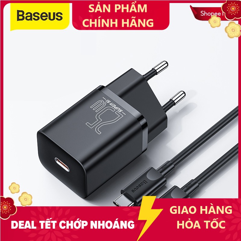 Củ sạc baseus mini usb c 25w sạc nhanh super si -- hshop365