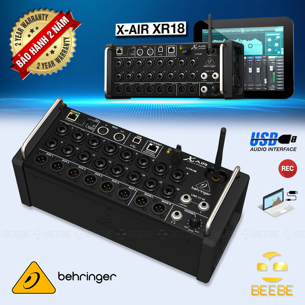 Behringer x air xr18 - mixer 18 cổng kĩ thuật số chuyên nghiệp