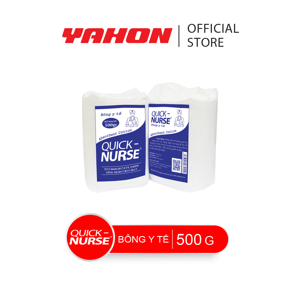 Bao bông y tế quick-nurse, 500g/bao