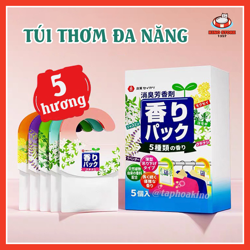 Túi thơm thảo mộc love restoring treo phòng, tủ quần áo, ngăn bàn, xe hơi có móc treo