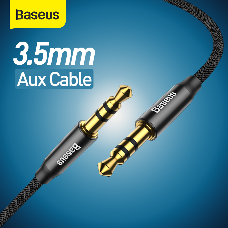 Baseus Cáp AUX Cáp âm thanh giắc cắm 3,5 mm đến giắc cắm 3,5 mm Dây loa HD âm thanh nổi HiFi Dây AUX cho tai nghe loa ô tô Cáp máy nghe nhạc MP3