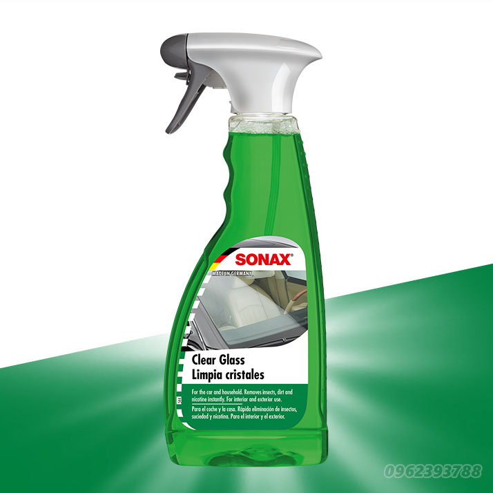 Nước lau kính Sonax | Làm sạch và trong kính xe ôtô Clear glass 338241