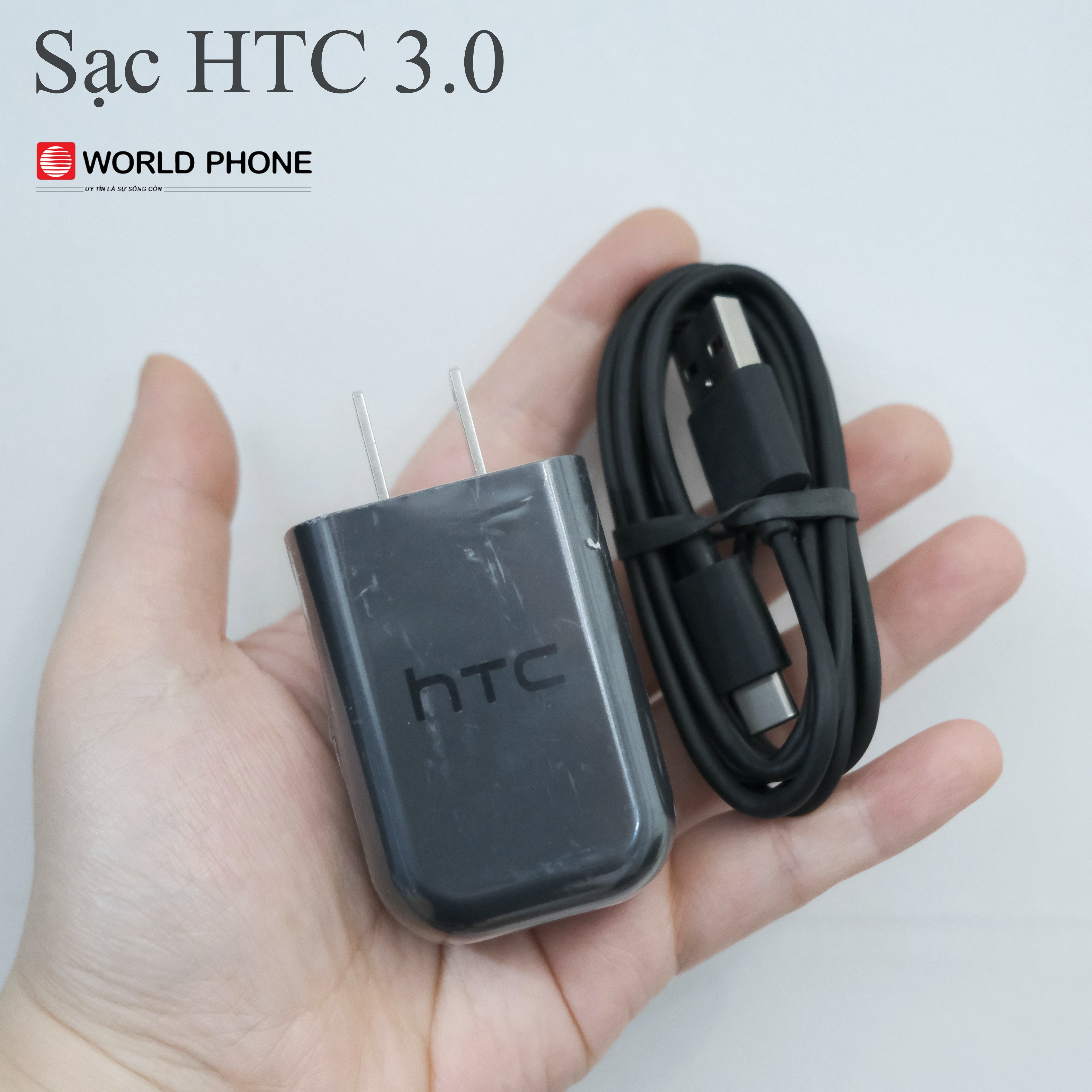 Bộ sạc cáp nhanh htc 10/10 evo/u11/u11 plus/u12/u12 plus/u ultra quick charge 3.0