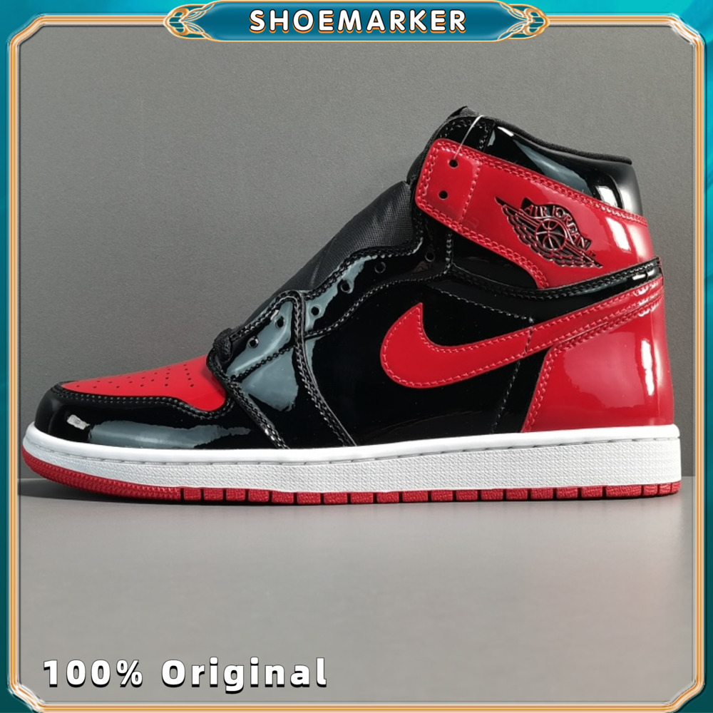 100% chính hãng Giày bóng rổ Air Jordan 1 High OG Bred Patent 555088-063