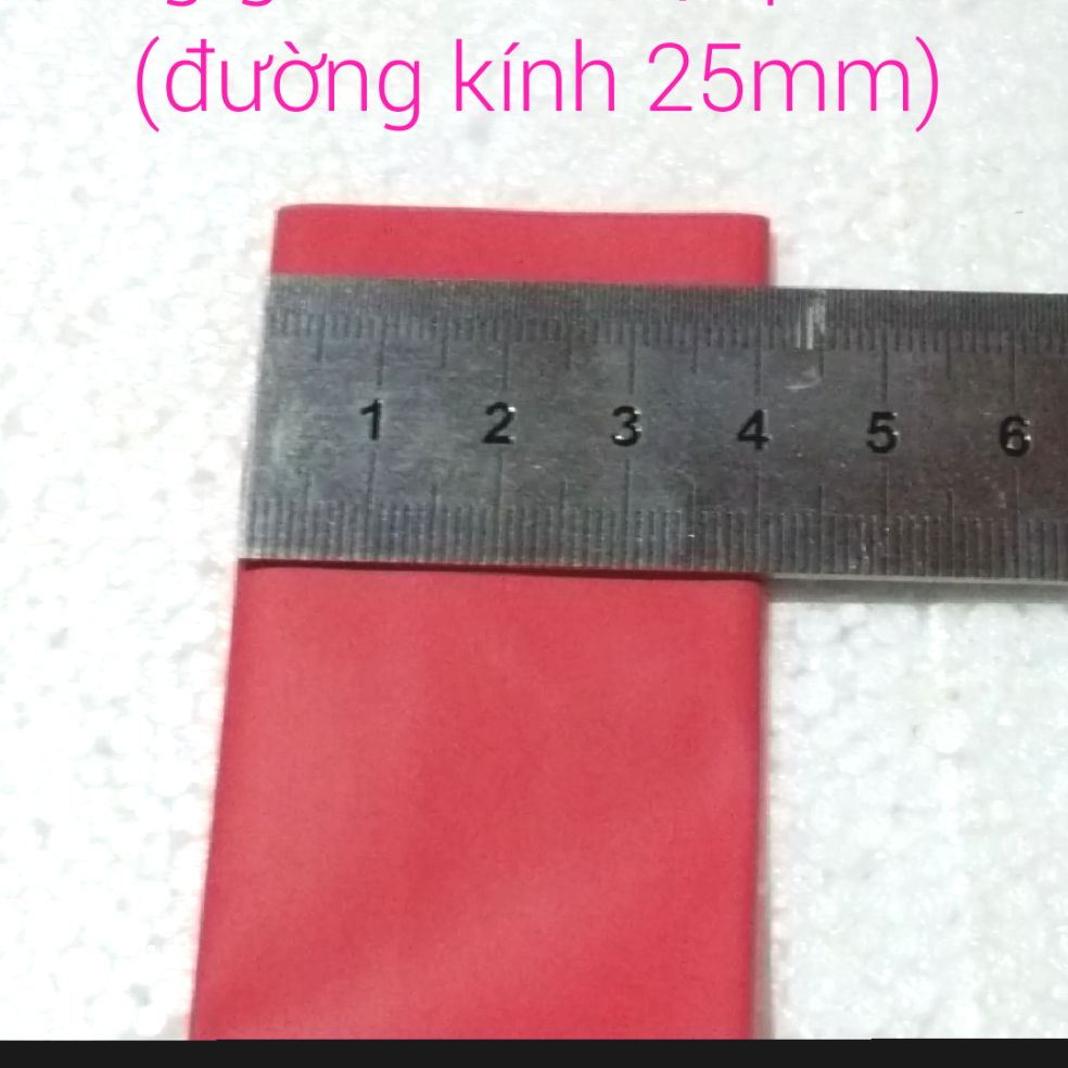 5 mét Ống gen co nhiệt màu Đỏ D25 (đường kính ống 25mm)