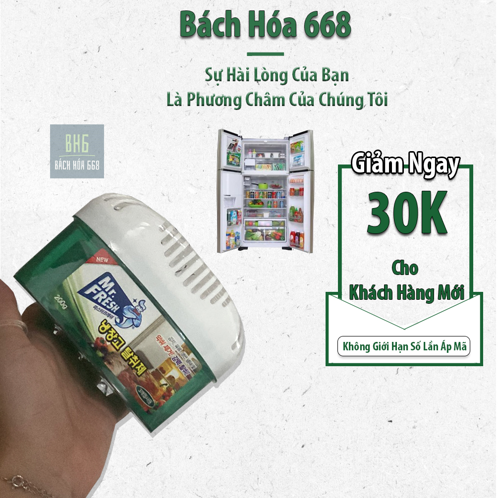 Hộp gel khử khuẩn tủ lạnh Mr Fresh - Korea 200g