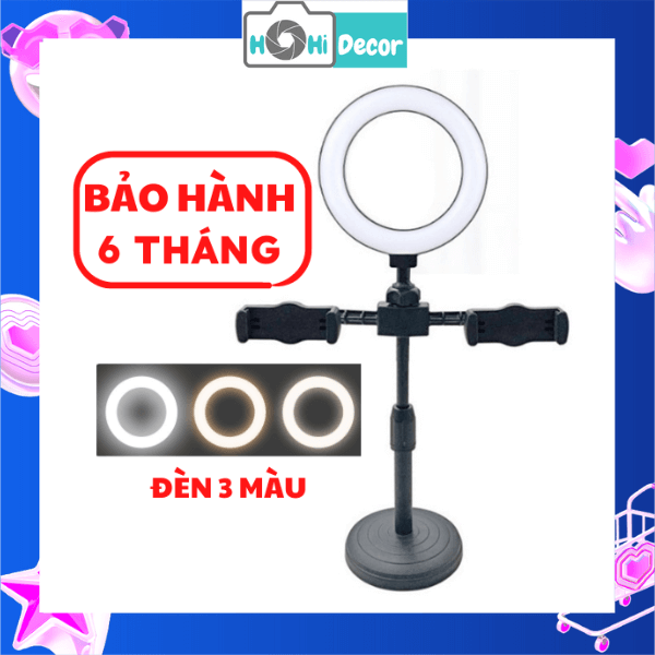 Đèn livestream để bàn quay tiktok bán hàng make up trang điểm, đèn live quay phim video mini đổi màu, chụp ảnh tự sướng