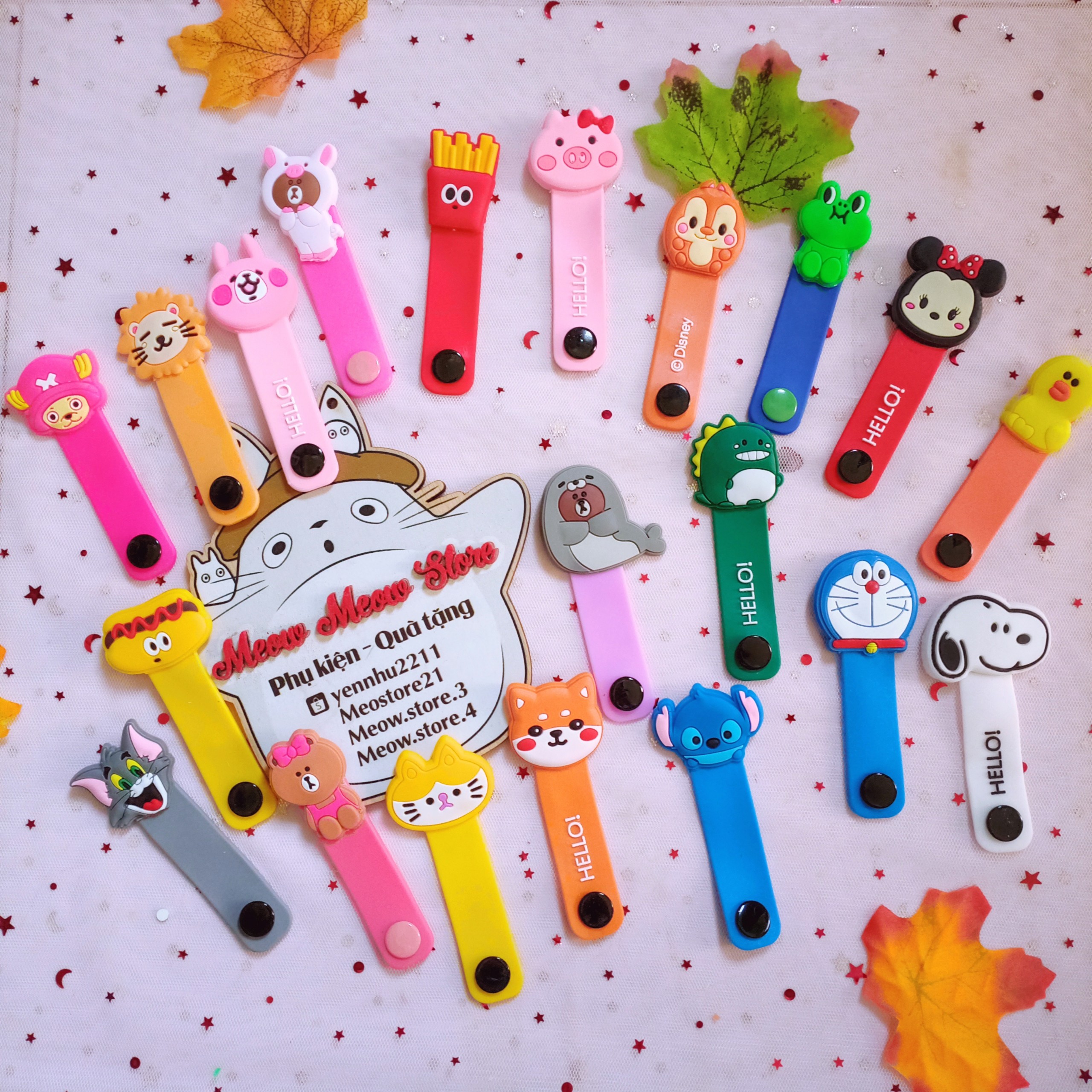 ❣️ẢnhMeowMeow❣️Dây Quấn Cáp Sạc Tai Nghe- Kẹp Quấn Gọn Sạc Tai Nghe Xinh Xắn❣️