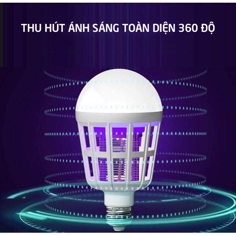 Bóng đèn Led chiếu sáng kiêm đèn bắt muỗi và côn trùng / đuổi muỗi diệt muỗi - Công suất 9W/15W/20W