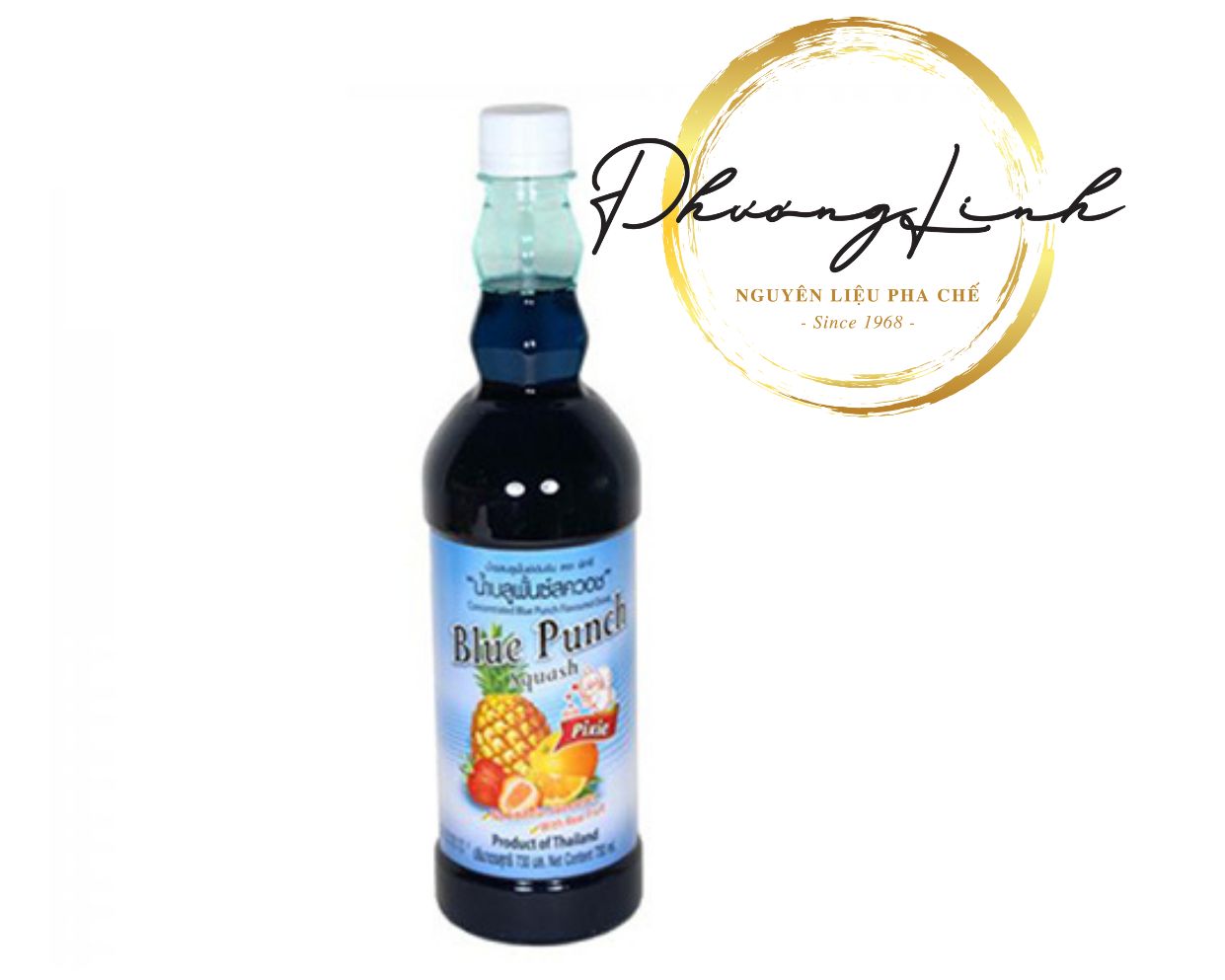 Siro/syrup mùi nhiệt đới / blue punch hiệu pixie thể tích chai 730ml sản phẩm như hình mô tả 100%