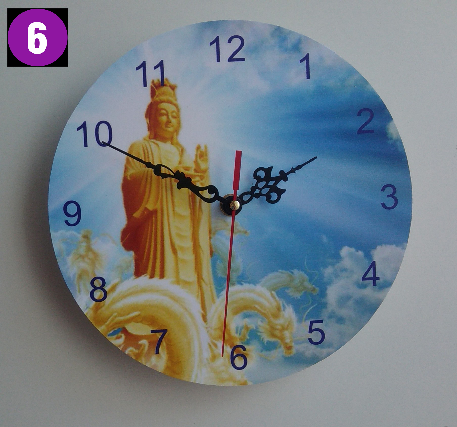 Đồng hồ treo tường kim trôi tượng phật bồ tát