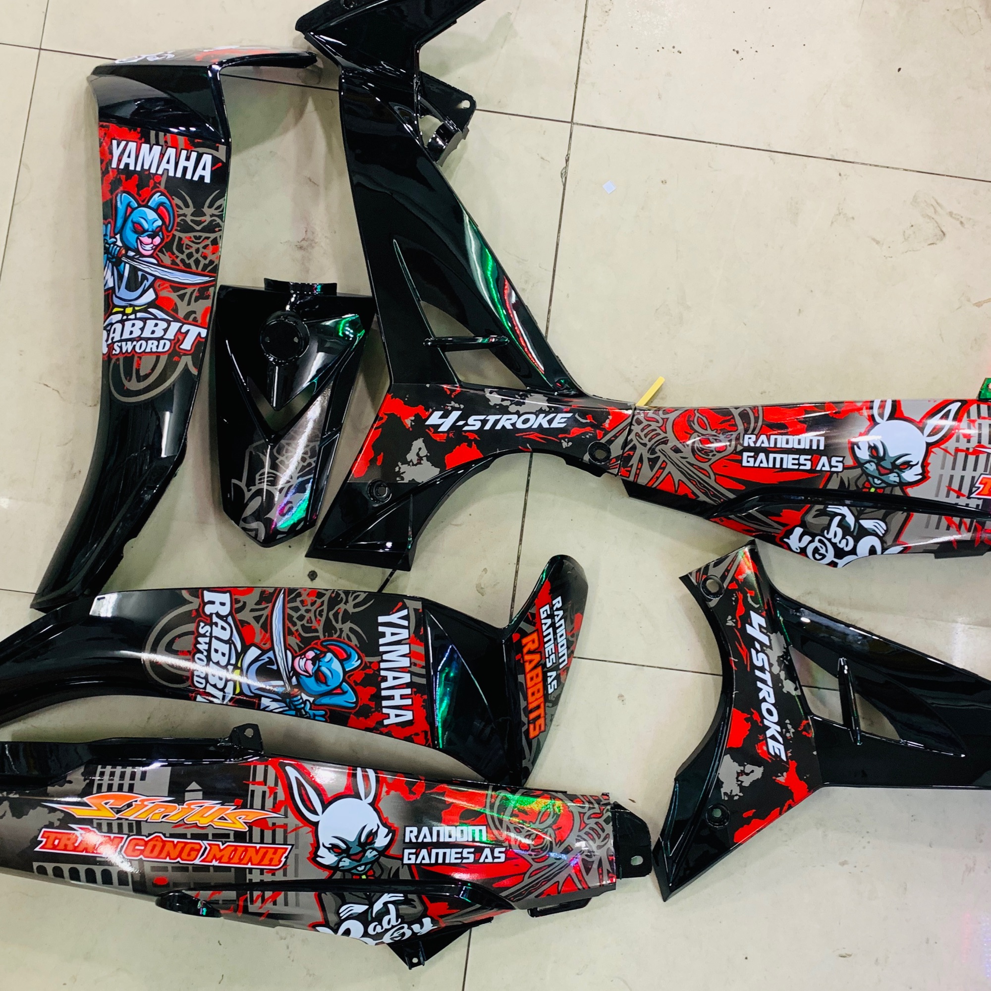 [HCM]Tem rời sirius mẫu rabbit  bản 3 lớp bóng hoặc nhám cao cấp