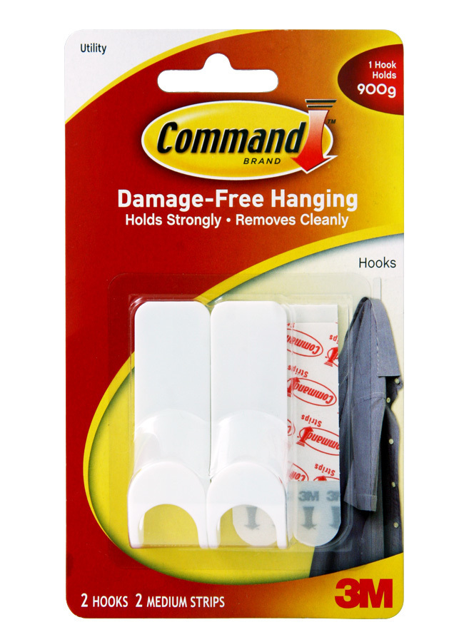 Móc dán tường tròn 900gr vỉ 2 cái command 3m 17401