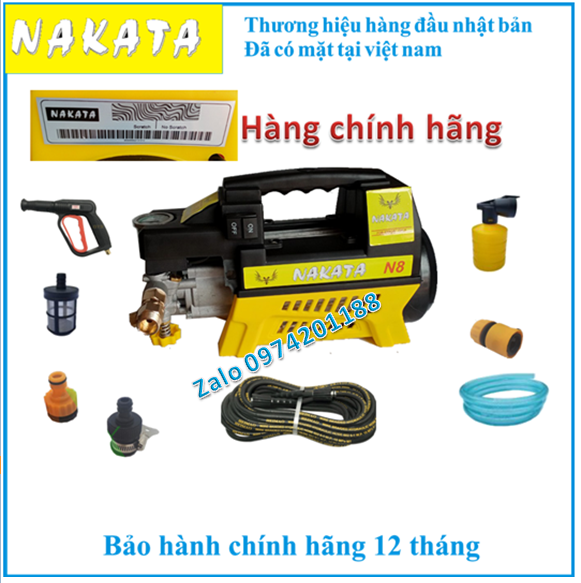 Máy rửa xe Nakata N8 có chỉnh áp
