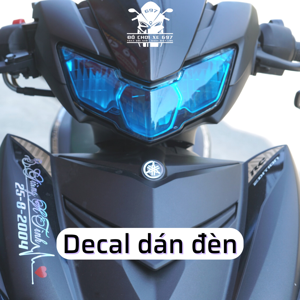 Decal film dán đèn pha ô tô, xe máy đen khói, titan, vàng. Kích thước 30x60cm