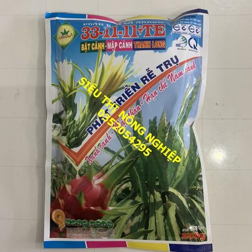 Phân bón mập cành - bật cành - xanh cành - mập thân - chuyên dùng cho thanh long - 33-11-11+te gói 250gr