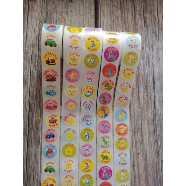 Sticker khen thưởng mỗi cuộn 500 stickers