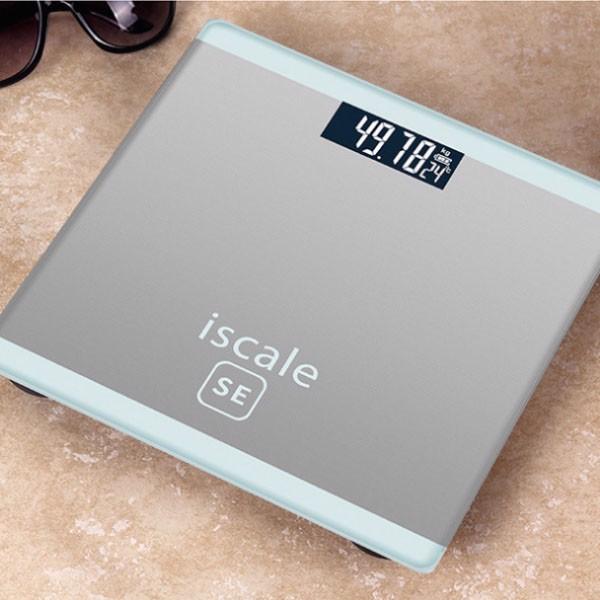 cân sức khoẻ mặt kính cường lực iscale loại mini