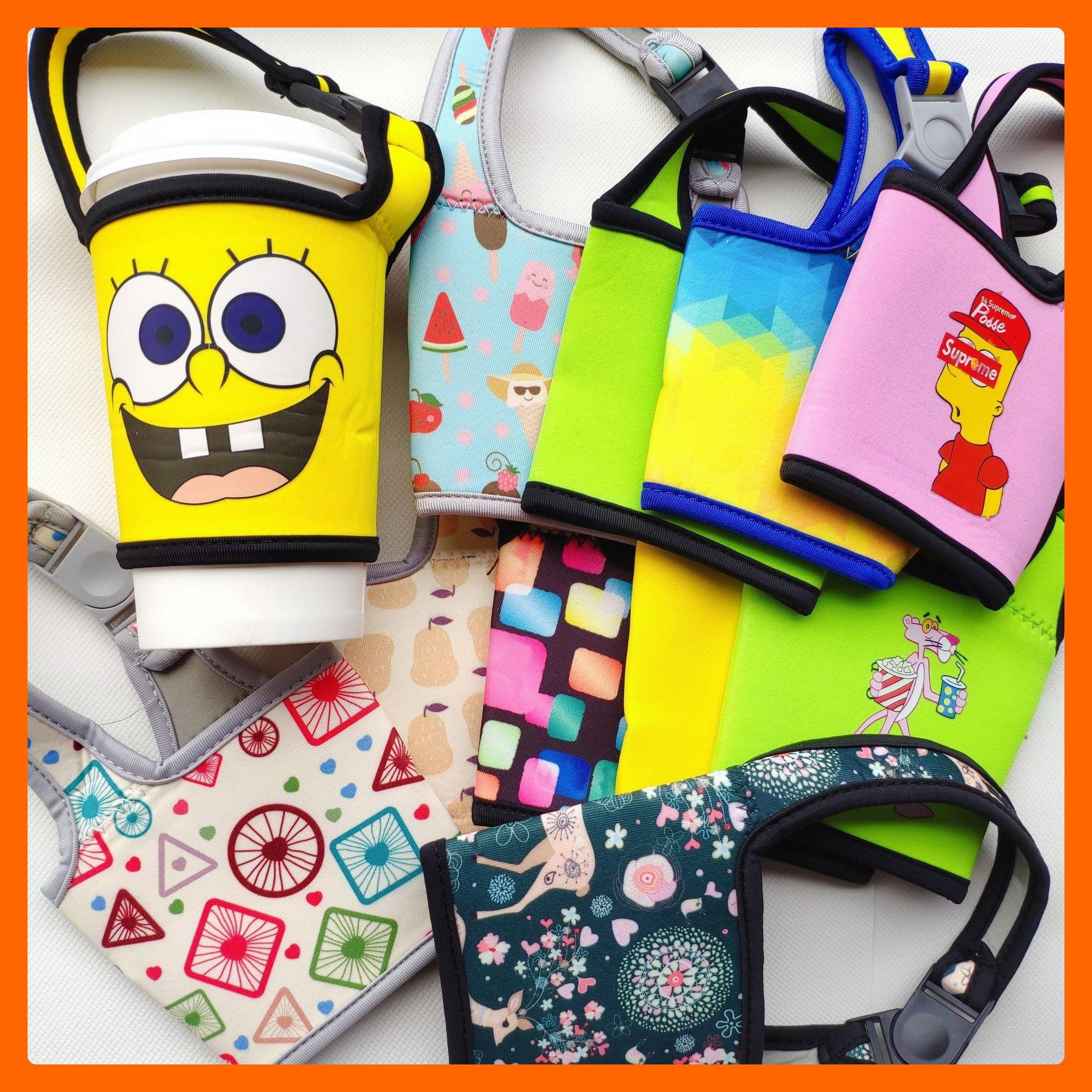 Túi đựng ly cafe, cốc trà sữa Takeaway tiện lợi - giỏ đựng không đáy vải xốp mềm bền bỉ giá rẻ