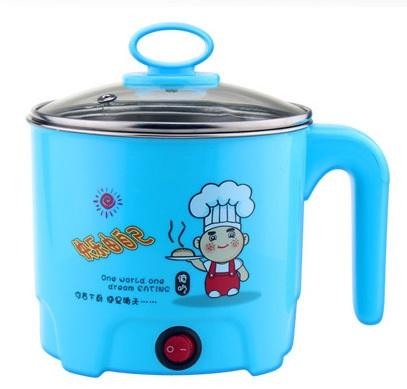 Nồi lẩu điện mini đa năng 2 trong 1 18cm - Ca nấu mì tôm dung tích 1.5 lít