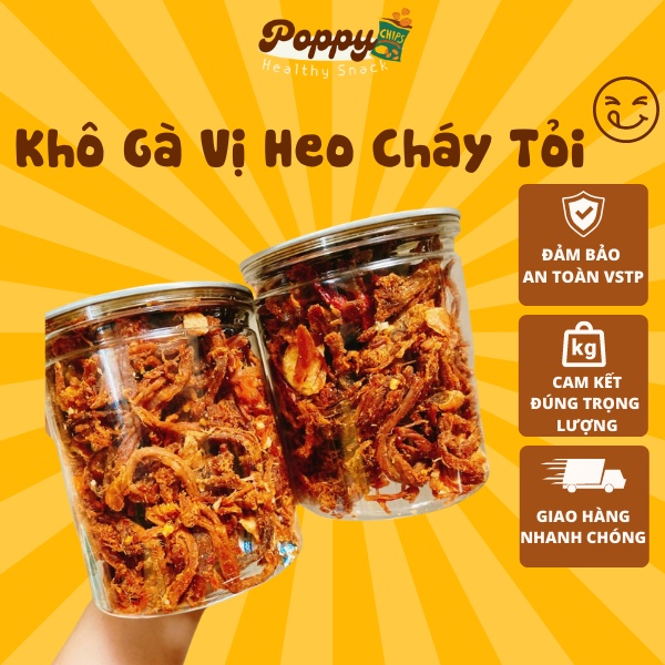Khô gà vị heo cháy tỏi thơm ngon đậm vị hủ 200gr