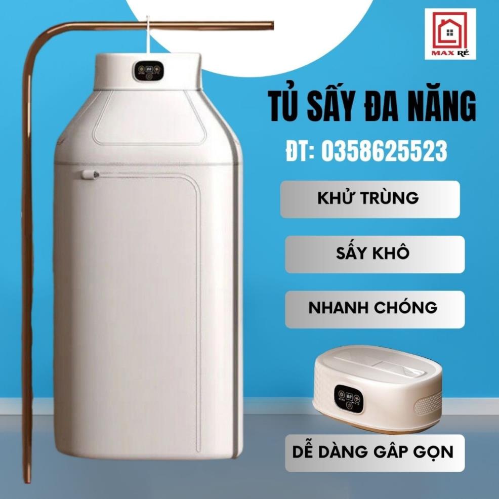 Mẫu mới 2023 gấp gọn máy sấy quần áo, tủ sấy quần áo đa năng công suất lớn tiết kiệm điện năng