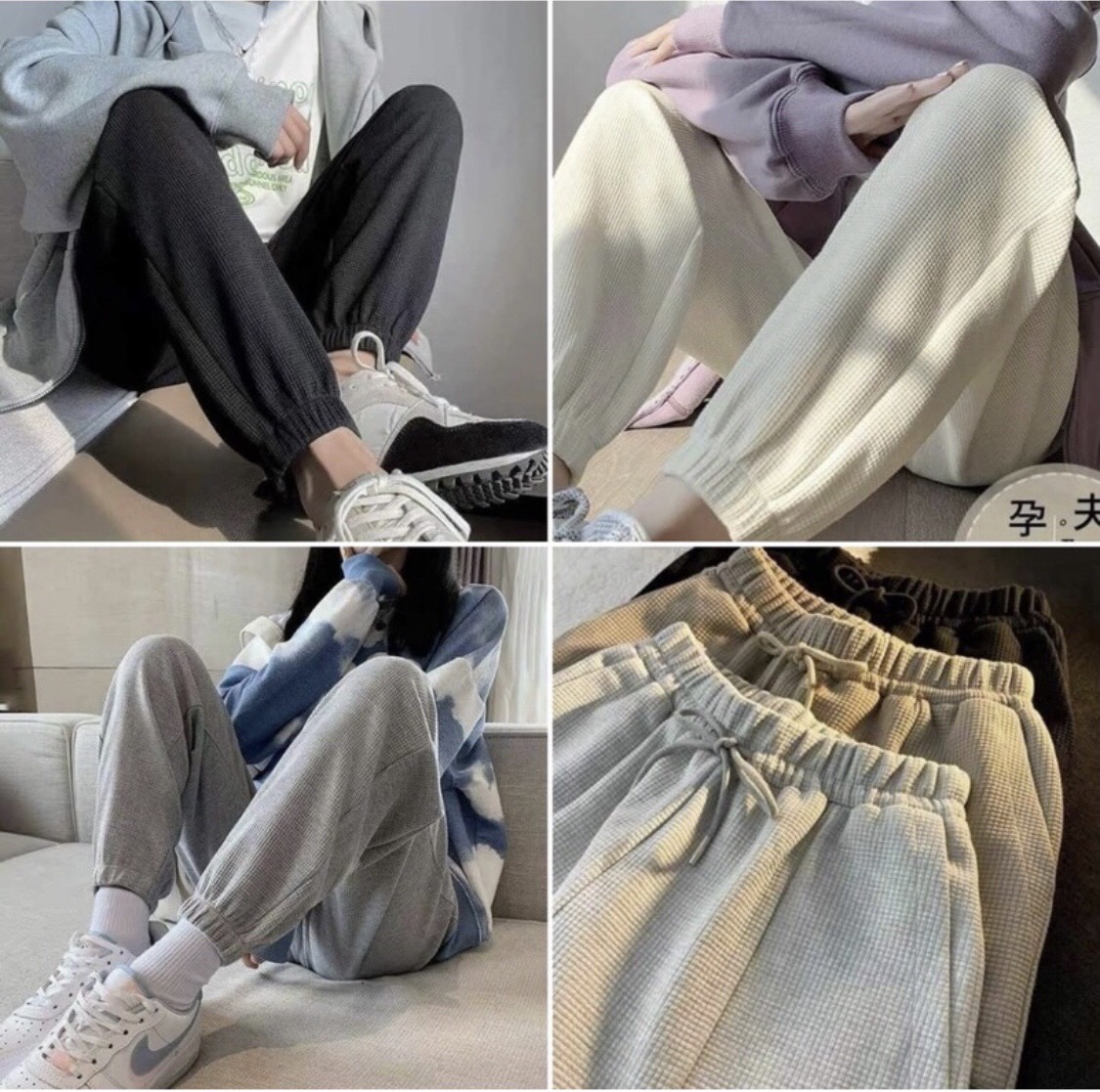 Quần jogger_ quần tổ ong bo gấu chất dày dặn