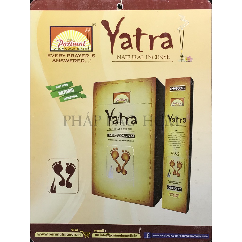 Nhang Yatra ẤN ĐỘ, mùi hương thơm dịu nhẹ- - Văn hóa phẩm Nhơn Phát