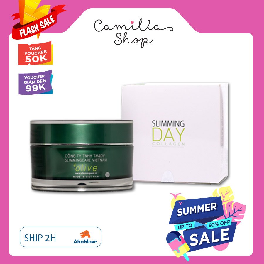Kem bôi tan mỡ SLIMMING day collagen giúp eo thon gọn