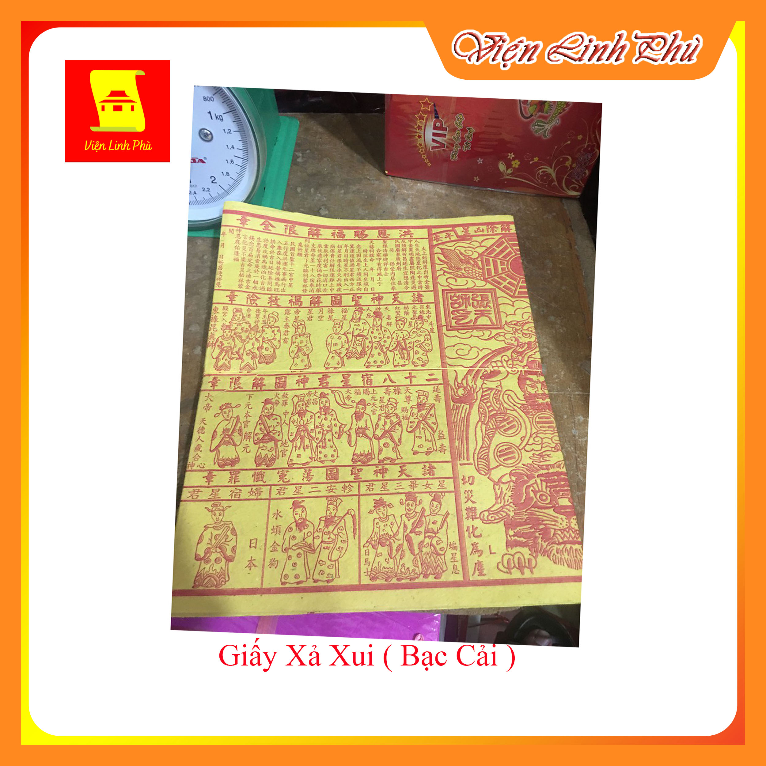 Một xấp giấy cúng xả xui 4R dùng xả xui, tẩy uế, đẩy lùi vận khí - Không Đúng Hàng Đền Gấp 10 - Giao nhanh