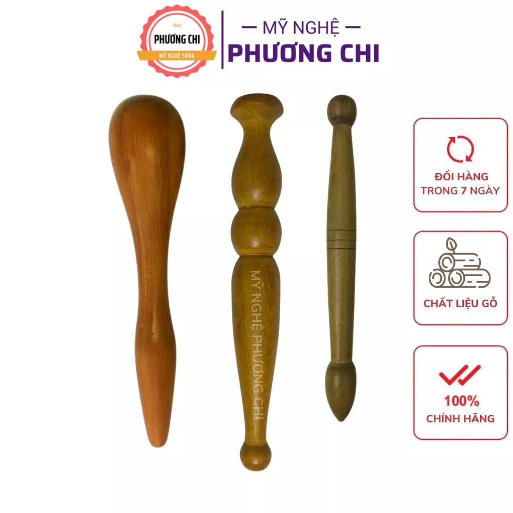 Dụng cụ day ấn huyệt bằng gỗ thơm, Cây dùi day ấn huyệt - Mỹ Nghệ Phương Chi