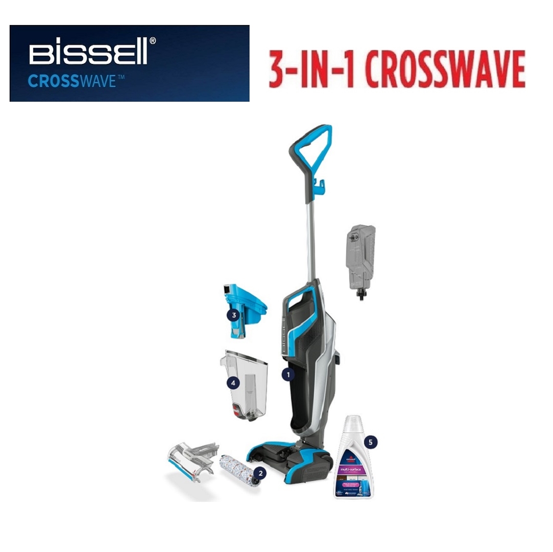 Máy hút bụi lau sàn nhà và làm khô bissell 17132 crosswave 3in1 - hàng nhập đức