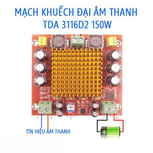 Module khuếch đại âm thanh tda 3116d2 150w 1 kênh