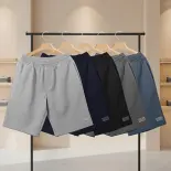 Quần Short Nam Thể Thao Cao Cấp Thun Cotton Co Giãn Thoáng Khí Có Túi Kéo Khóa và dây chun ẩn