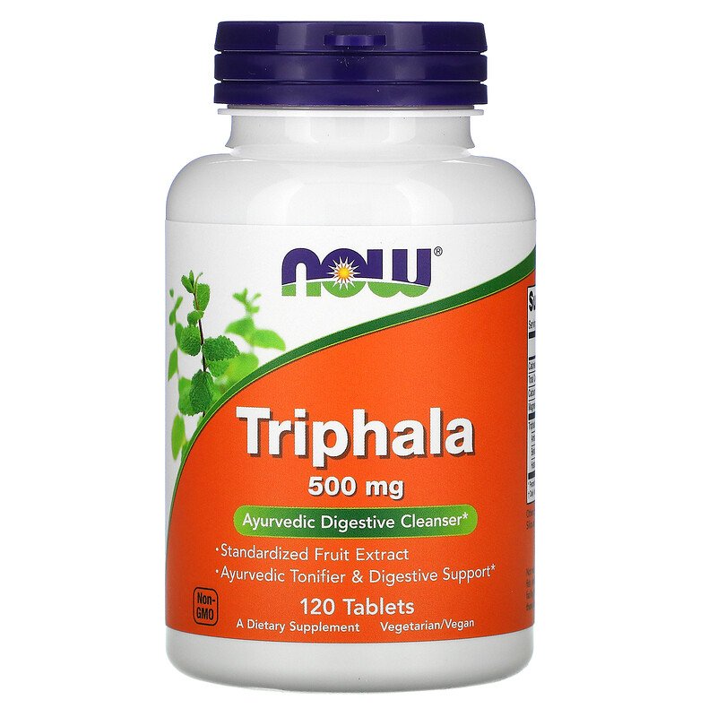 Hỗ trợ bệnh gout now foods triphala 500 mg 120 tablets