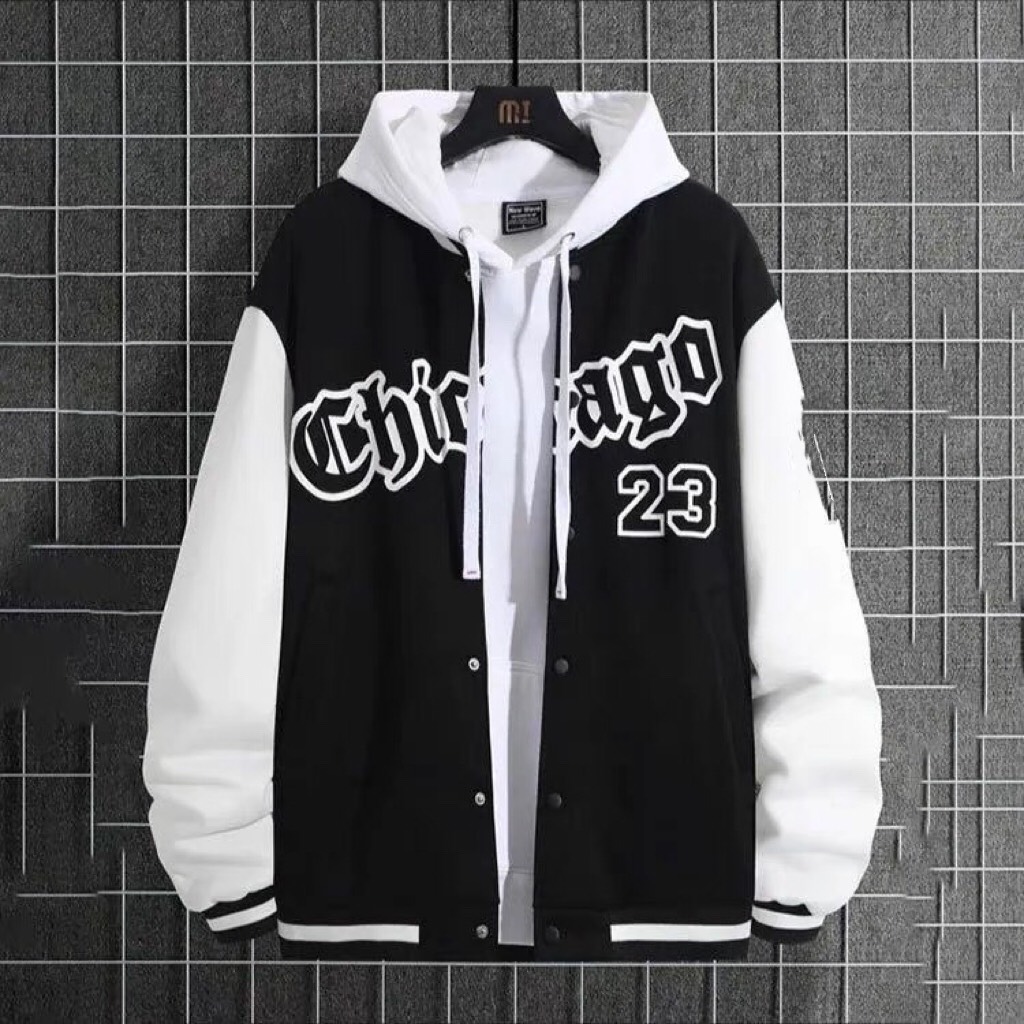Áo khoác Bomber nỉ cotton Chicago 23